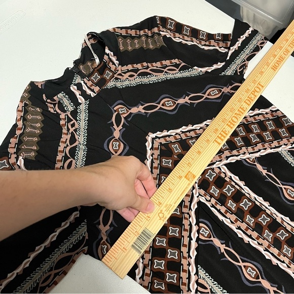 Free People Stella Graphic Print Mini Dress Black Combo Size Small O2 - Picture 7 of 7